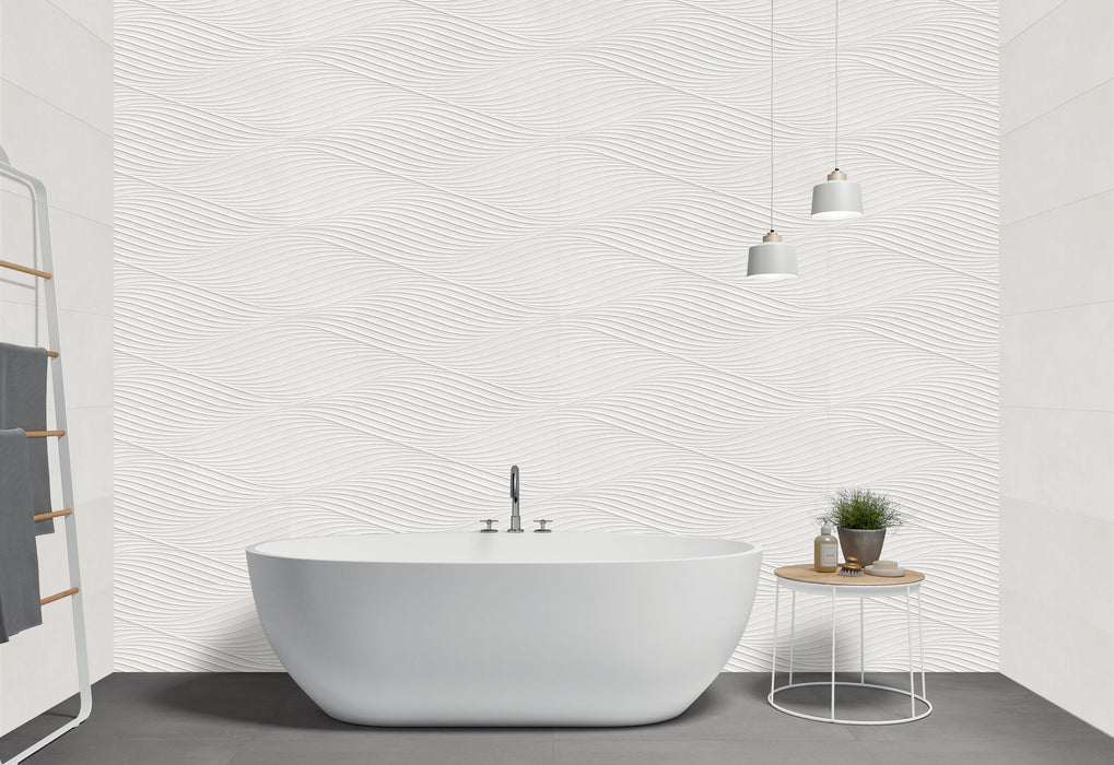 PERONDA 31189 SALINES WAVES WHITE/33,3X100/R Revestimiento Pasta Blanca 33,3X100