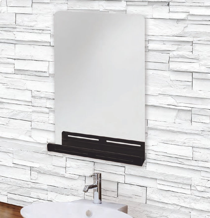 BATHME 16011 SHELF Espejo Con Repisa Negra