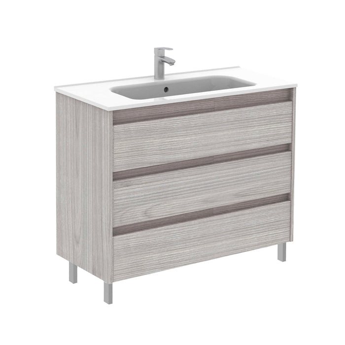 ROYO SANSA Mueble de Baño con Lavabo 3 Cajones Gris Arenado