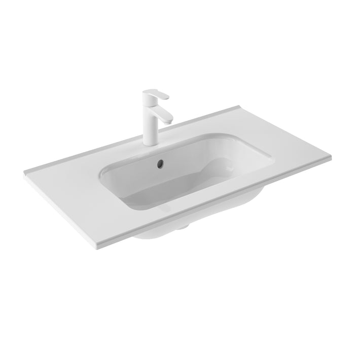 ROYO SANSA Mueble de Baño con Lavabo 2 Puertas Blanco Brillo