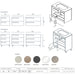 ROYO VITALE Conjunto Mueble de Baño Completo 2 Cajones Beige Nature