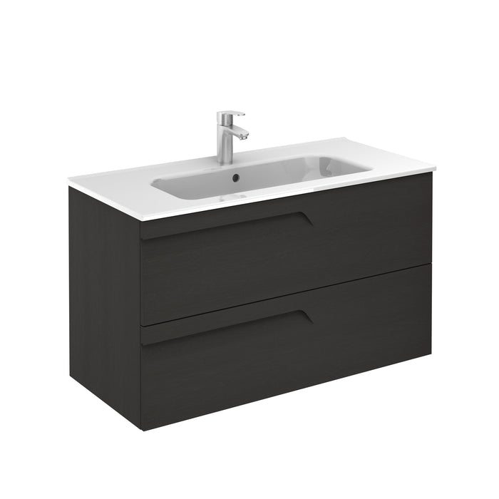 ROYO VITALE Mueble de Baño con Lavabo 2 Cajones Gris Nature
