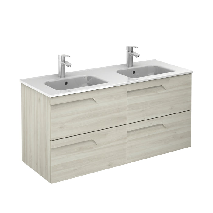 ROYO C0072406 VITALE Mueble de Baño con Lavabo 120 cm 4 Cajones Blanco Nature