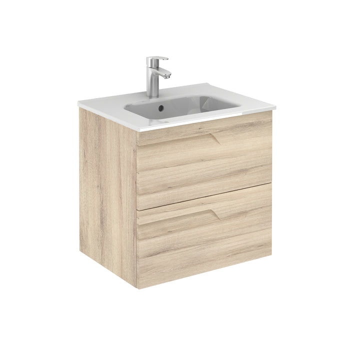 ROYO VITALE Mueble de Baño con Lavabo 2 Cajones Beige Nature