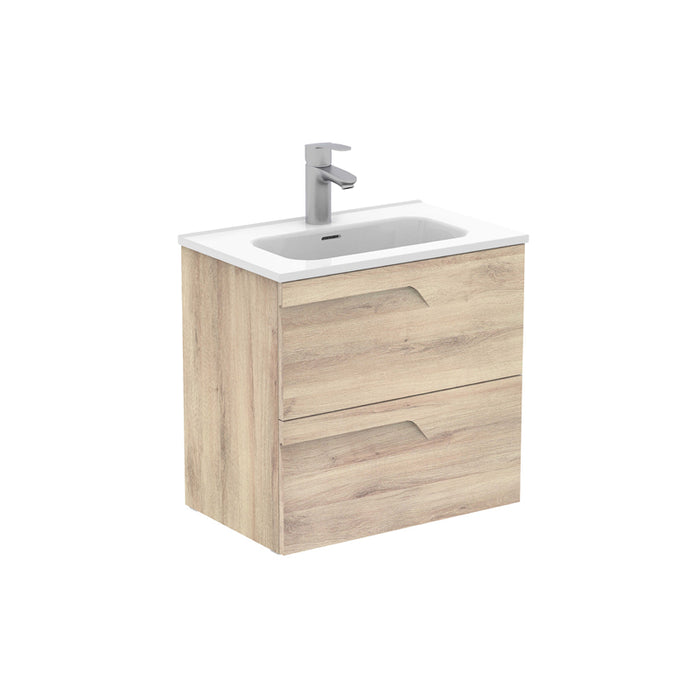 ROYO VITALE Mueble de Baño con Lavabo Fondo Reducido 2 Cajones Beige Nature