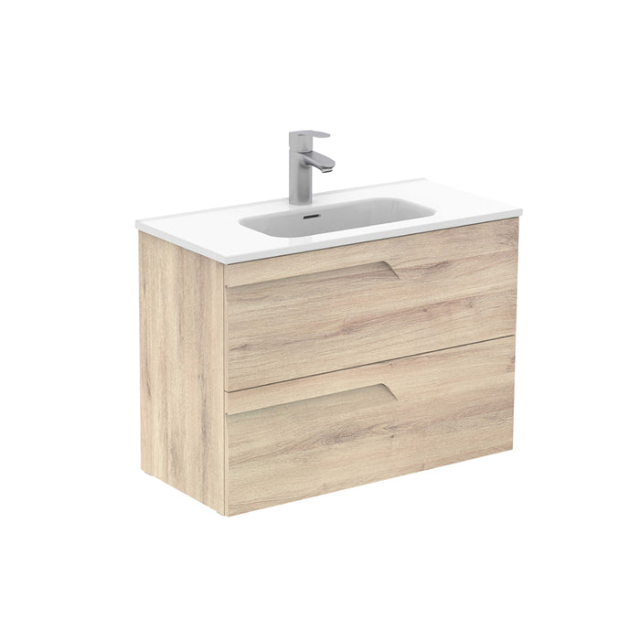 ROYO VITALE Mueble de Baño con Lavabo Fondo Reducido 2 Cajones Beige Nature