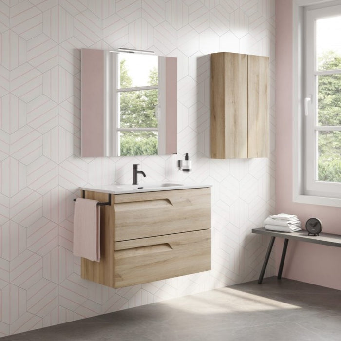 ROYO VITALE Conjunto Mueble de Baño Completo 2 Cajones Beige Nature