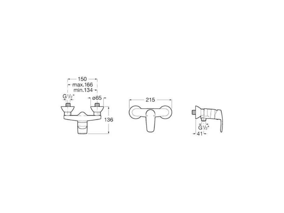 ROCA A5A2198C00 MONODIN Grifo Monomando Para Ducha