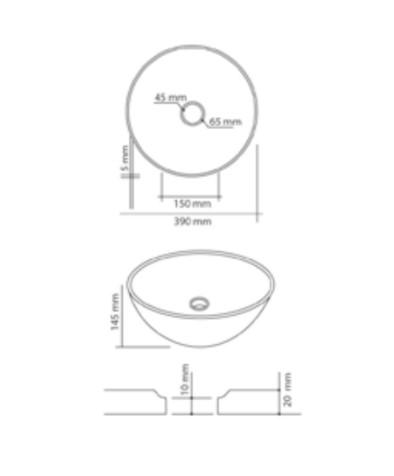 MOSAVIT ALBA Lavabo Sobre Encimera De Solid Surface Blanco 3 a 5 Días MOSAVIT 