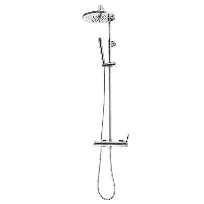 PRESTO 71750301 CÓNICO Columna Ducha Mezcladora Rociador 250 mm y Flexo PVC