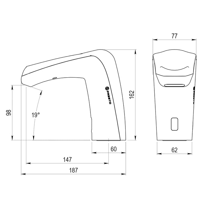 PRESTO 79011 DOMO SENSIA L Grifo Electrónico Lavabo Cromo
