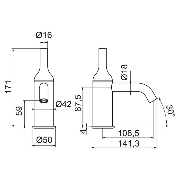 PRESTO 3245011 BATLO Grifo Lavabo Blanco
