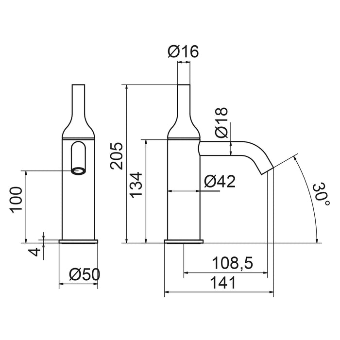 PRESTO 3244100 BATLO Grifo Lavabo M Con Desagüe Semiautomático Cromo
