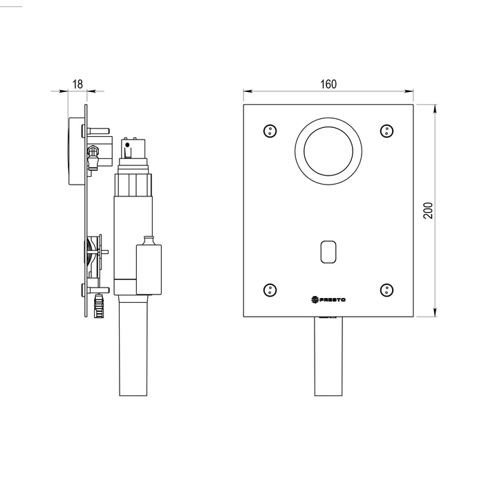 PRESTO 79800 SENSIA 1000 A Kit Transformación Fluxor Electrónico Pila Cromo