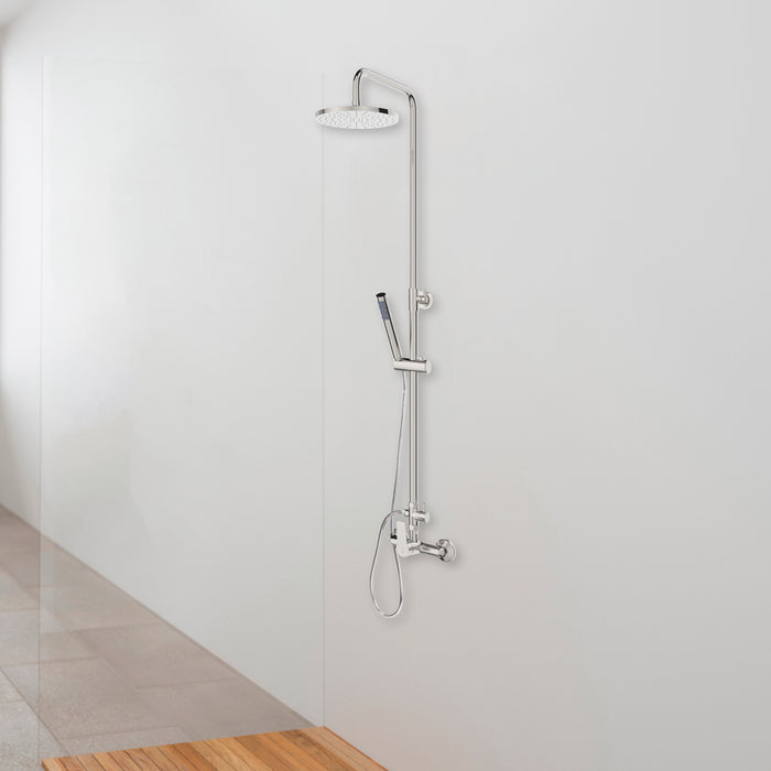 PRESTO 71250300 ALBOS Columna Ducha Con Rociador y Flexo Inox Cromo
