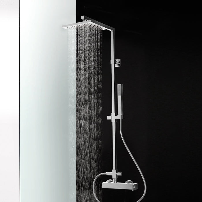 PRESTO 52450301 NITRO Columna Ducha Mezcladora Rociador 250 mm y Flexo PVC