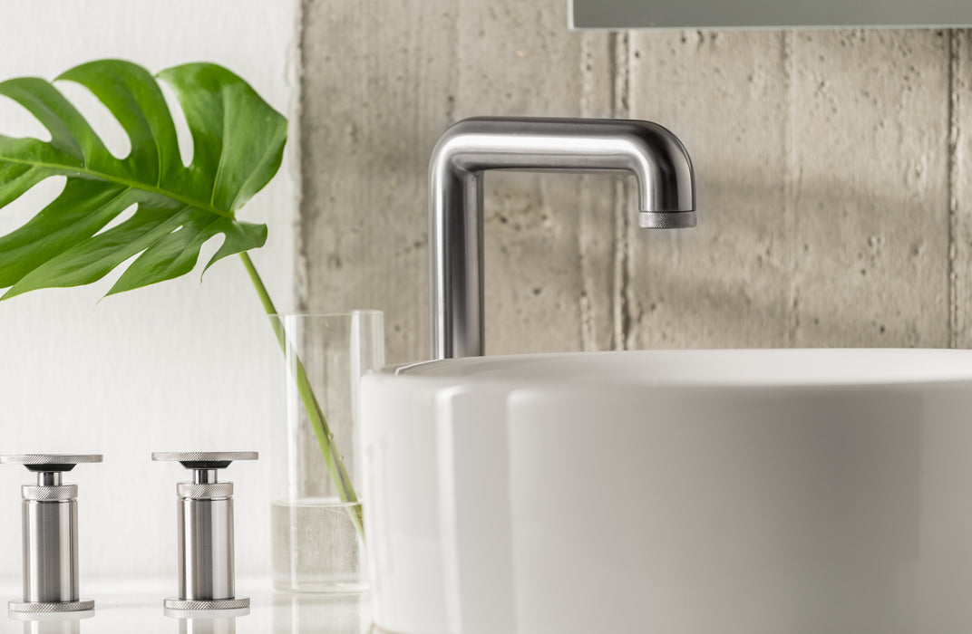 PRESTO 7979500 STREM Batería Lavabo Alto Repisa Bimando Pulsador Lever