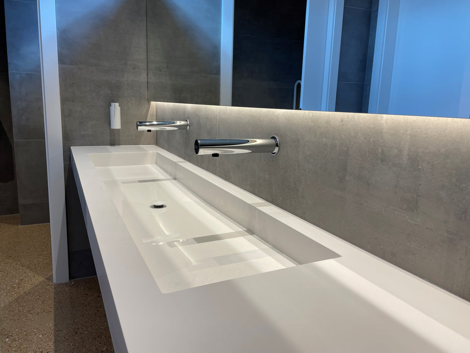 PRESTO 57102 SENSIA L Grifo Electrónico Lavabo 1 Agua Mural Pila Eco Cromo
