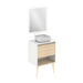 AMIZUVA C0073869 NARA TOP Conjunto Completo 60 1 Cajón 1 Hueco Blanco Mate Roble Arenado 3 a 5 Días AMIZUVA 