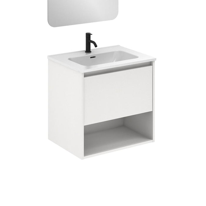 AMIZUVA NIWA Mueble+Lavabo 1 Cajón 1 Hueco Blanco Brillo 3 a 5 Días AMIZUVA 
