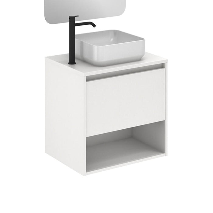 AMIZUVA NIWA TOP Mueble+Lavabo 1 Cajón 1 Hueco Blanco Brillo 3 a 5 Días AMIZUVA 