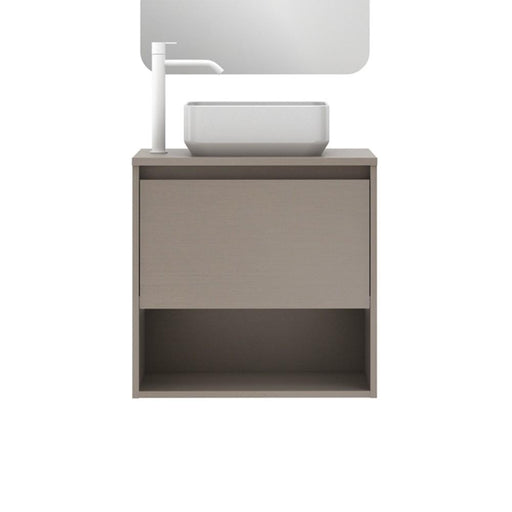 AMIZUVA NIWA TOP Mueble+Lavabo 1 Cajón 1 Hueco Fumé Arenado 3 a 5 Días AMIZUVA 