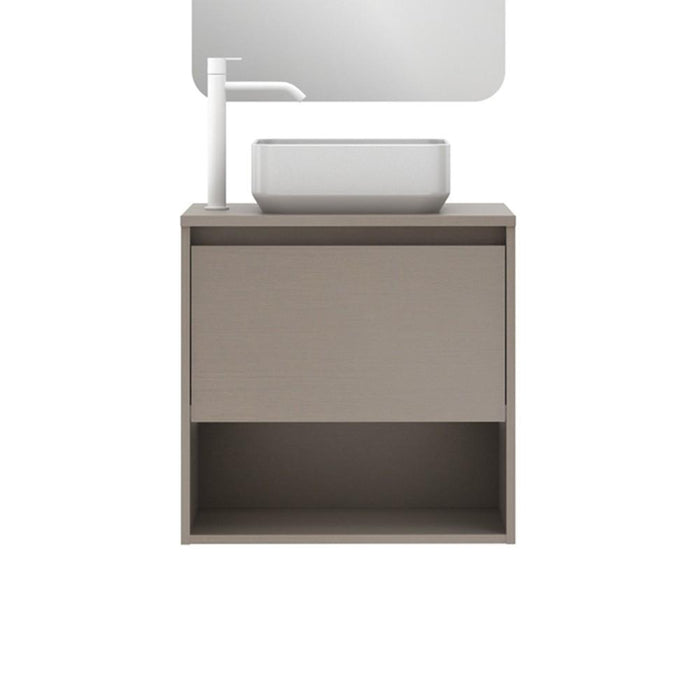 AMIZUVA NIWA TOP Mueble+Lavabo 1 Cajón 1 Hueco Fumé Arenado 3 a 5 Días AMIZUVA 