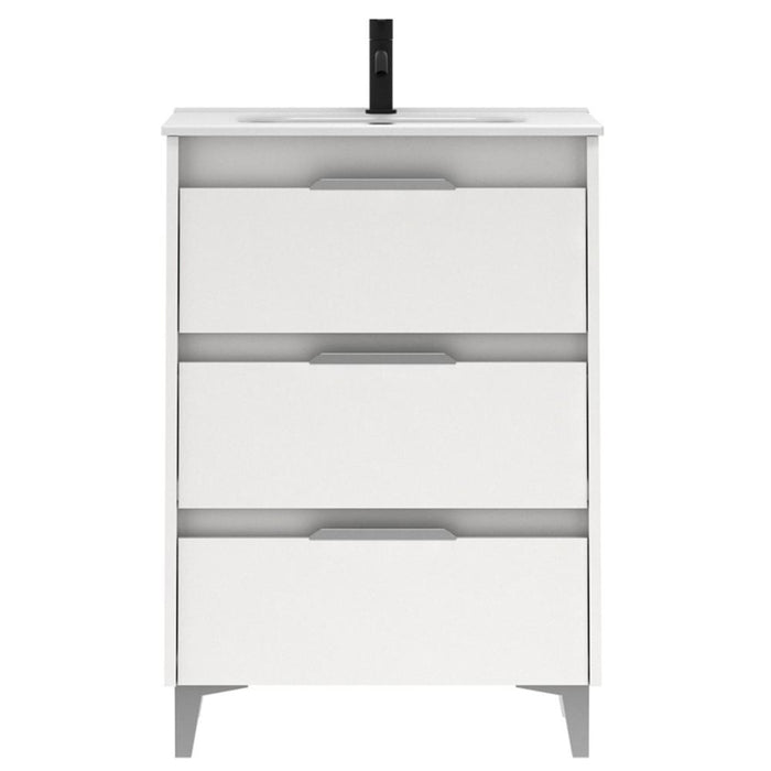 AMIZUVA SUKI Mueble+Lavabo 3 Cajones Blanco Brillo 3 a 5 Días AMIZUVA 