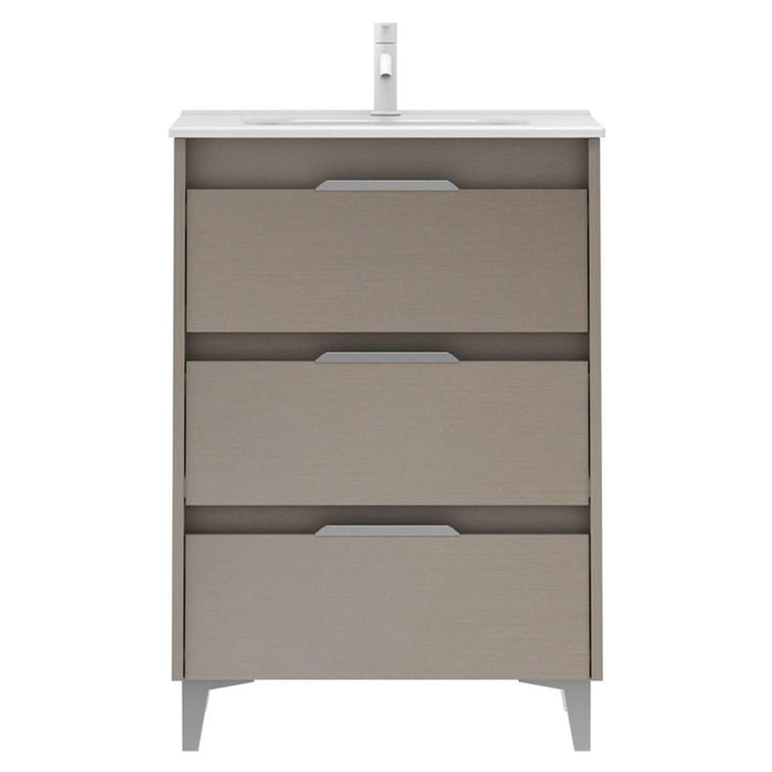 AMIZUVA SUKI Mueble+Lavabo 3 Cajones Fumé Arenado 3 a 5 Días AMIZUVA 