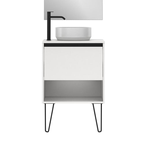 AMIZUVA YOKO TOP Mueble+Lavabo 1 Cajón 1 Hueco Blanco Brillo 3 a 5 Días AMIZUVA 