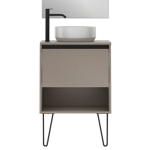 AMIZUVA YOKO TOP Mueble+Lavabo 1 Cajón 1 Hueco Fumé Arenado 3 a 5 Días AMIZUVA 