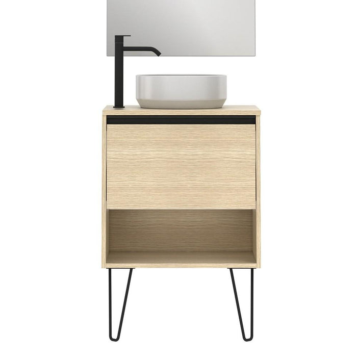 AMIZUVA YOKO TOP Mueble+Lavabo 1 Cajón 1 Hueco Roble Arenado 3 a 5 Días AMIZUVA 