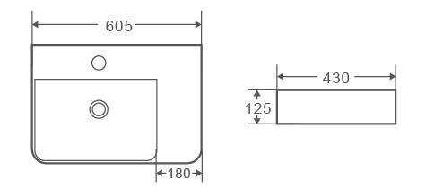 AQUORE 385274 VENTO 60MR Lavabo Suspendido 3 a 5 Días Aquore 