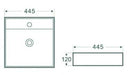 AQUORE 385360 VENTO 44M Lavabo Suspendido 3 a 5 Días Aquore 