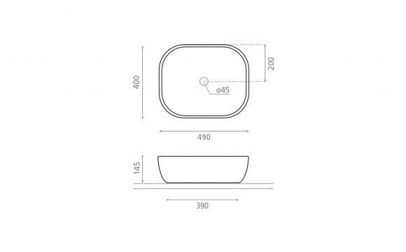 BATHCO 4072 OLEA Lavabo Rectangular 3 a 5 Días The Bath Collection 