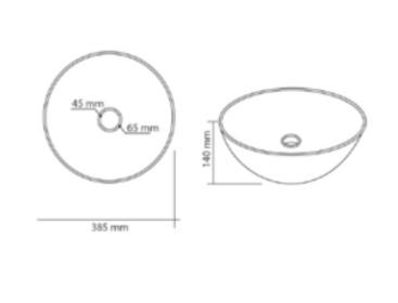 MOSAVIT CERAM Lavabo Sobre Encimera Negro 3 a 5 Días MOSAVIT 