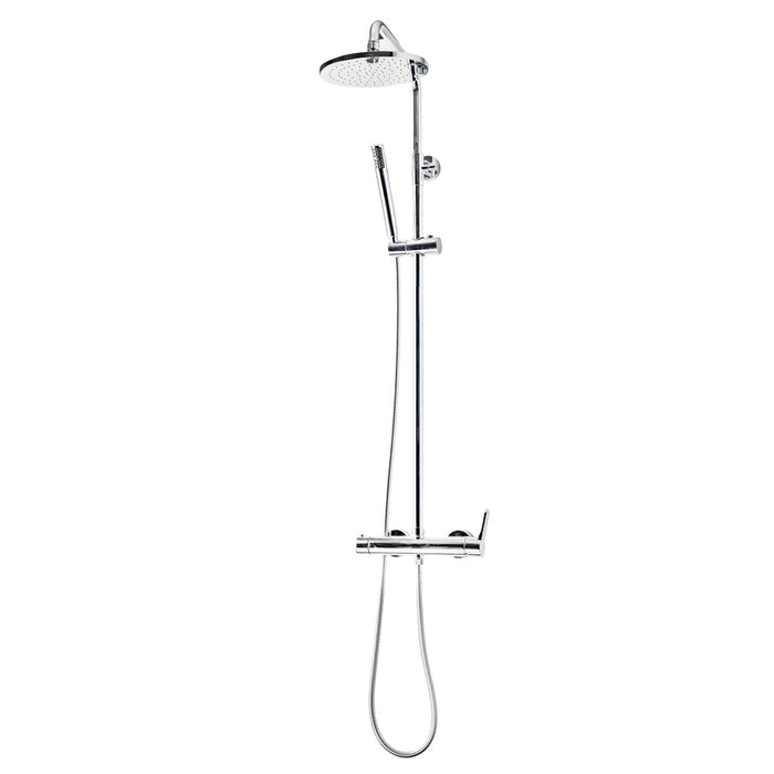 PRESTO 71750100 Columna Ducha Mezcladora Cónico Rociador 200 mm y Flexo Inox