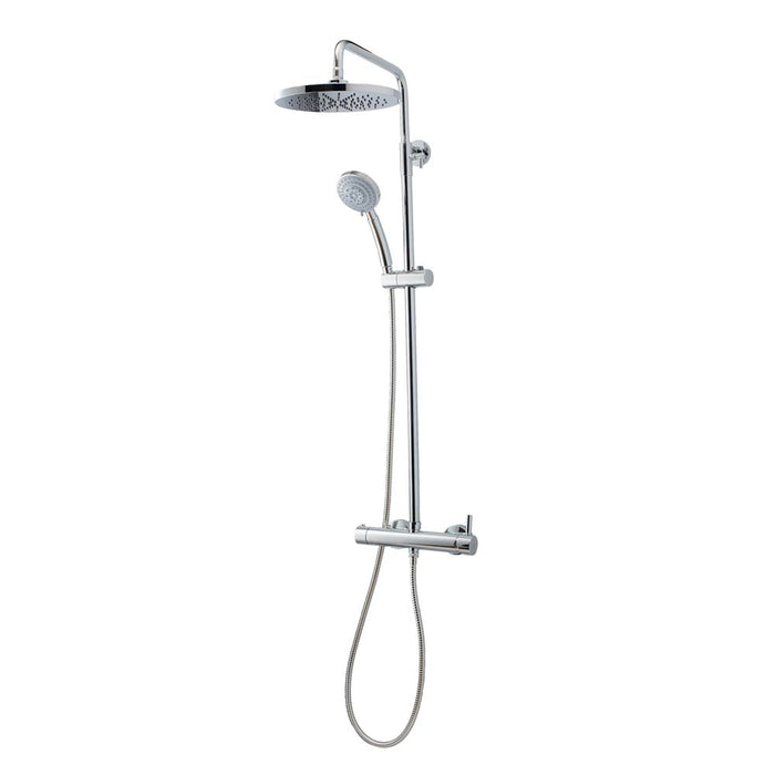 PRESTO 86450100 Columna Ducha Mezcladora Theo Rociador 200 mm y Flexo Inox