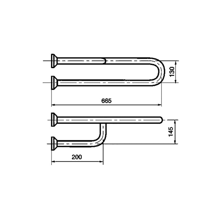 PRESTO 68135PR EQUIP Barra De Apoyo Mural Inox Blanco
