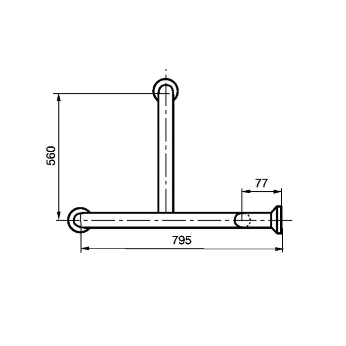 PRESTO 78165PR EQUIP Barra De Apoyo Bañera Horizontal Inox Brillo