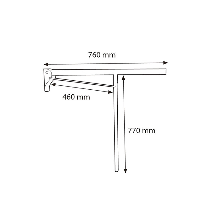 PRESTO 78176PR EQUIP Barra De Apoyo Abatible Mural-Suelo Inox Brillo