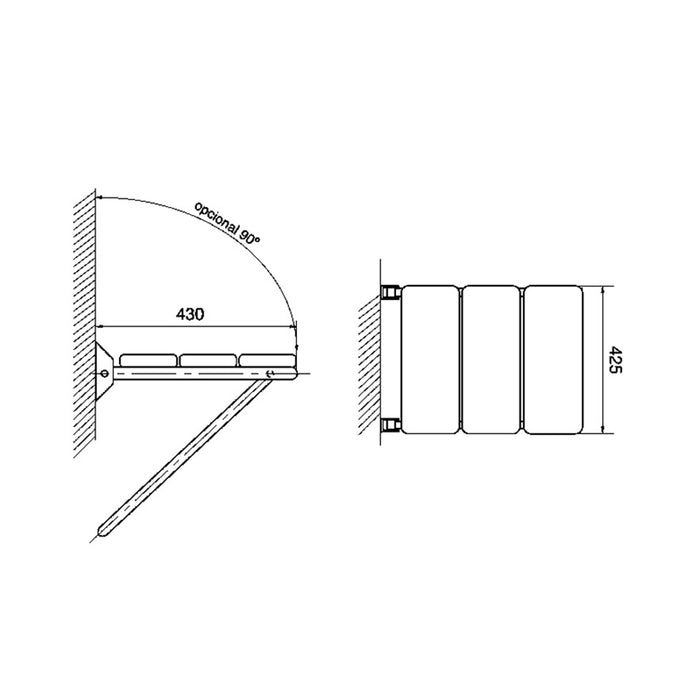 PRESTO 68215PR EQUIP Asiento Abatible Mural Inox Blanco