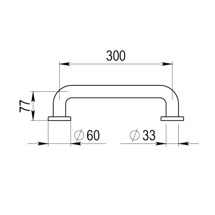 PRESTO MN285 EQUIP Barra De Apoyo Recta 300 Mm Luxcover Mármol Negro