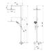 PRESTO 57049100 Columna Ducha Mezcladora Alia Rociador 200 mm y Flexo Inox