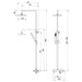 PRESTO 57050200 Columna Ducha Mezcladora Alia Rociador Cuadrado 200 mm y Flexo PVC