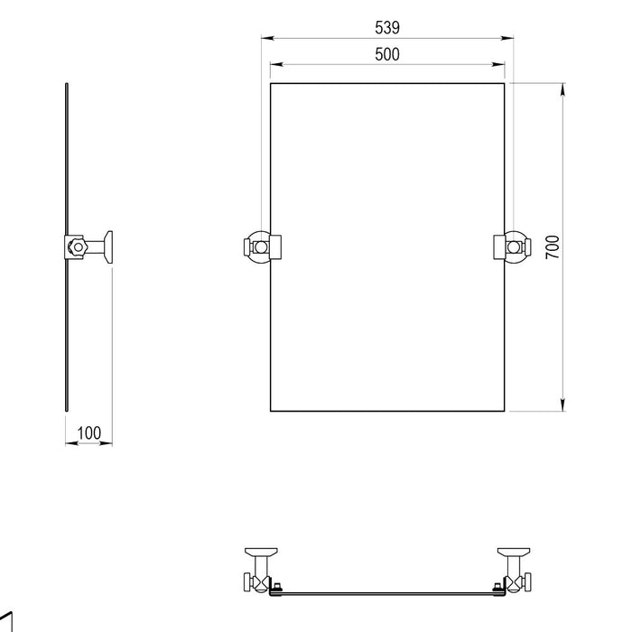 PRESTO MN240 EQUIP Espejo 240 Luxcover Mármol Negro