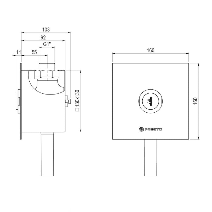 PRESTO 19303PR XT Ie 2D Negro Sin Llave De Paso