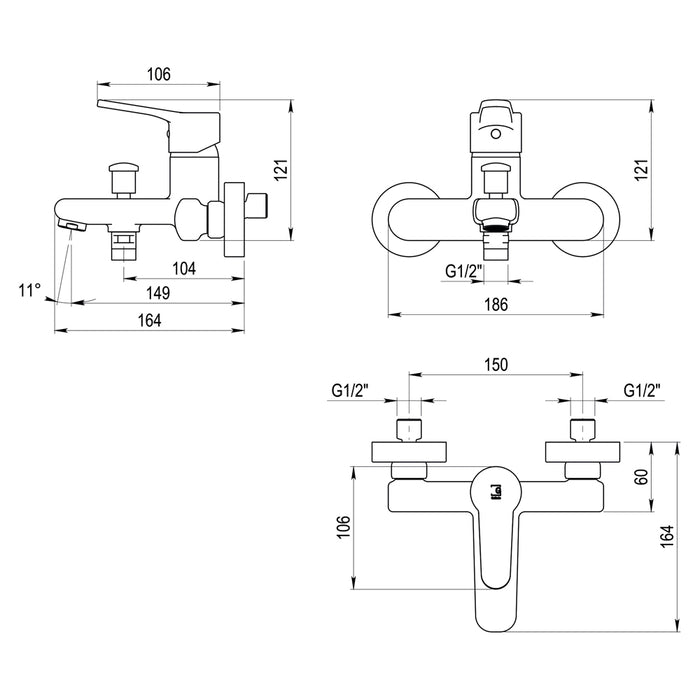 PRESTO 7171500 CÓNICO Grifo Baño-Ducha