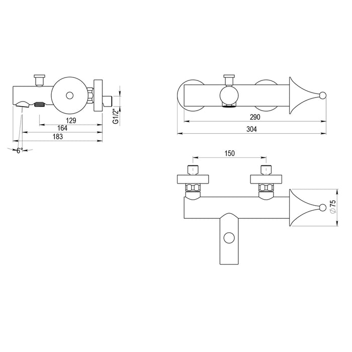 PRESTO 8821500 CHIP Grifo Baño-Ducha