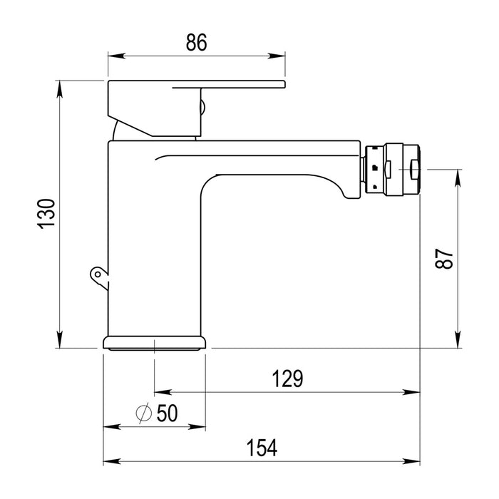 PRESTO 4626000 NINE Grifo De Bidet Cromo Con Desagüe Semiautomático